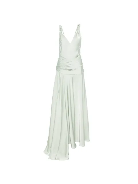 ARCINA ORI Madalena ruched-strap maxi dress Green SS26DR040