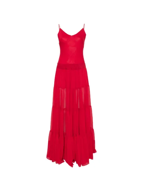 ARCINA ORI Delphina tiered maxi dress Red SS26DR053