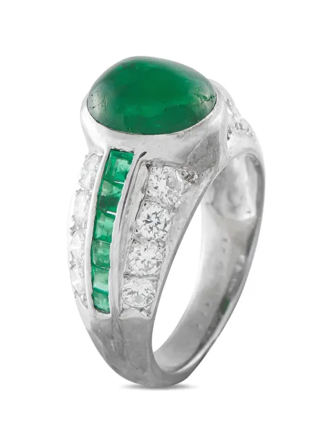LB Exclusive diamond and emerald ring Silver MF13030226