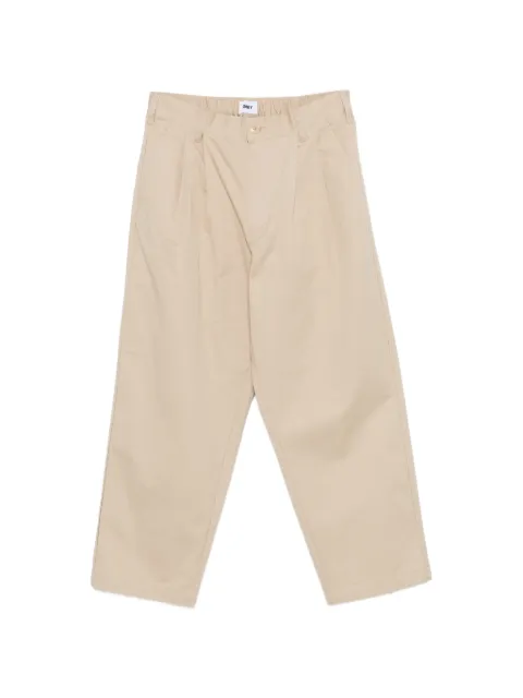 Obey Foster pleated trousers Neutrals 142020267