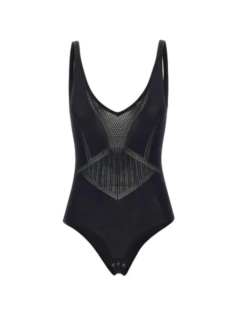 Elisabetta Franchi bodysuit in open-knit fabric Black BK80W61E2