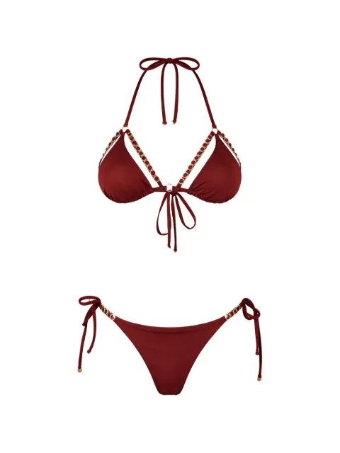 Mazzei chain triangle bikini Red BA30BA582312