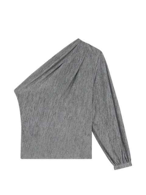 IRO one-shoulder gathered blouse Grey WP16FOULA