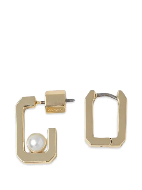 AllSaints embellished rectangle earrings (set of three) Gold 37555997