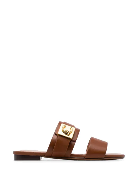Coccinelle C-me buckled leather sandals Brown E4U7Q170101