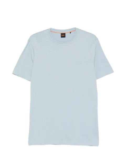 BOSS cotton jersey T-shirt with logo detail Blue 50508243