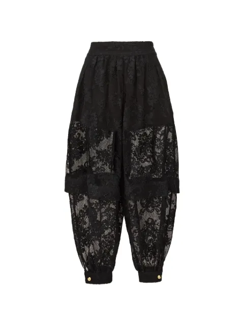 ZIMMERMANN Luna guipure-lace pants Black 6206PS261