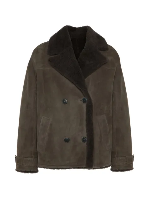 Yves Salomon shearling jacket Brown 26WYV62465MSBV
