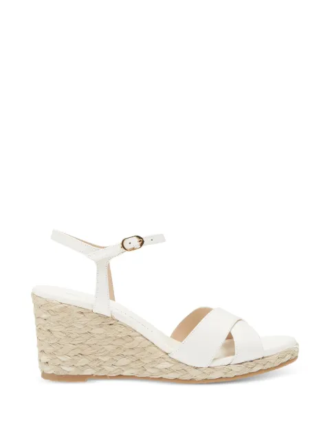 Stuart Weitzman espadrille crisscross sandals White DAYNAESPADRILLEWDGCREAM