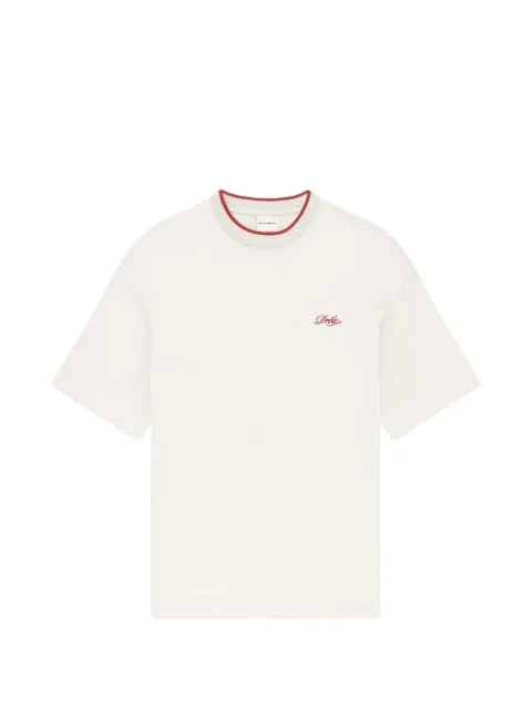 Drôle De Monsieur piped droit T-shirt Neutrals KTS318CO248OW