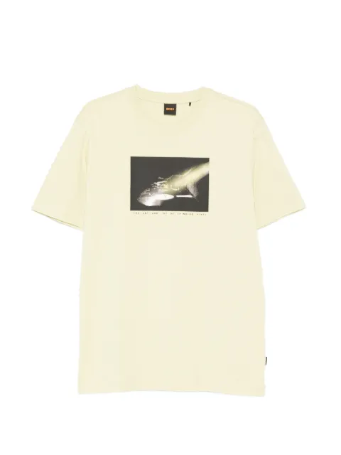 BOSS graphic-print T-shirt Yellow 50561846