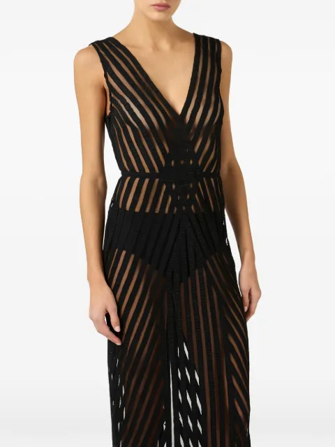 Elisabetta Franchi red carpet tulle and bi-elastic Black AR79J62E2