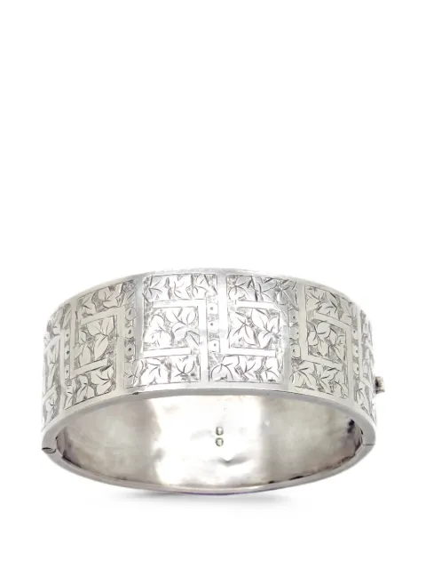 Jennifer Gibson Jewellery 1884 Victorian Ivy Leaf bangle Silver JGJSILIVYBLT