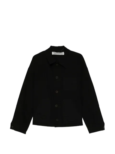 Individual Sentiments button patch pocket shirt Black JK73HCLI31