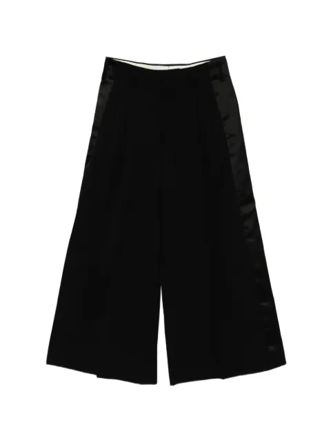 Comme Des Garçons Comme Des Garçons satin-panelled pleated trousers Black RQP026