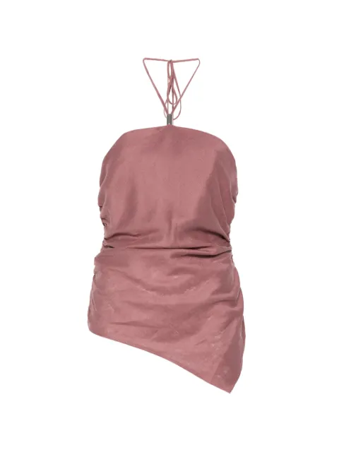 Semicouture draped halterneck top Pink S6SN02