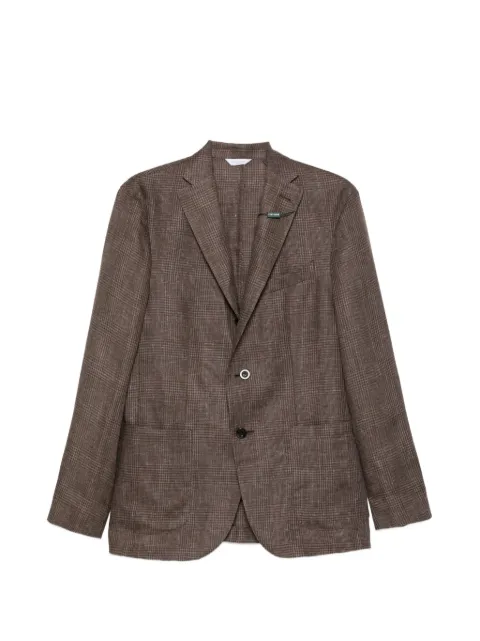 Boglioli checked single-breasted jacket Brown N2902ESB60090460