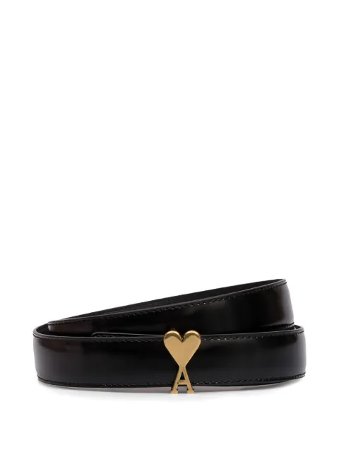 AMI Paris Ami de Coeur buckle belt Black ABL209AL0139