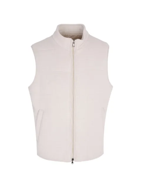 Barba zip-fastening quilted gilet Neutrals NOAH51099