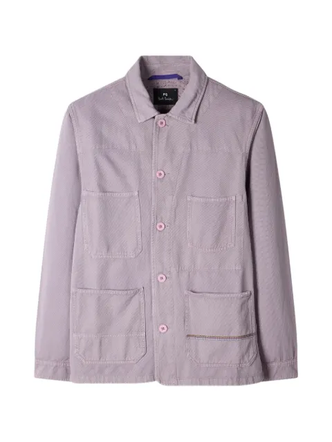 PS Paul Smith patch-pocket shirt jacket Purple M2R885UV22049
