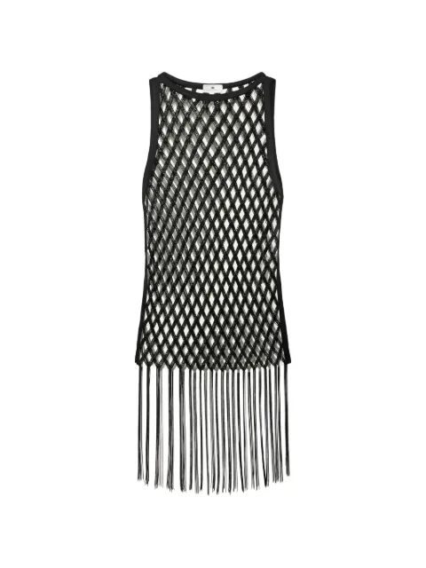 Elisabetta Franchi mesh top with beads Black RT12K63E2