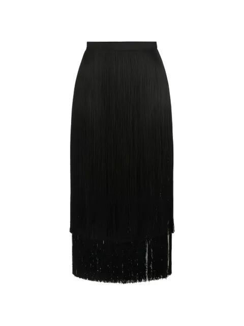 Elisabetta Franchi skirt with fringes Black GO19663E2