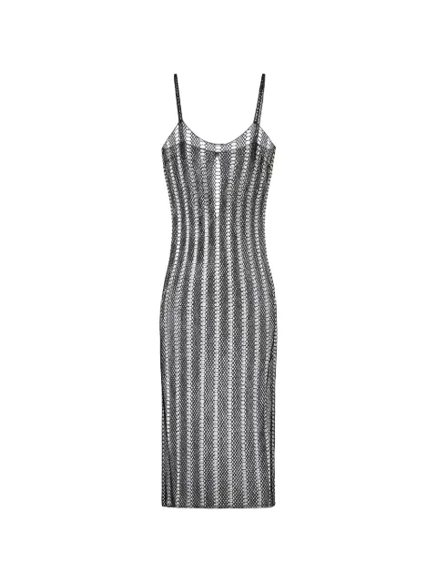 Elisabetta Franchi embroidered mesh-effect dress Black AR88K63E2