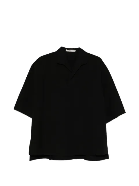 Individual Sentiments camp-collar layered T-shirt Black SH66SLC50