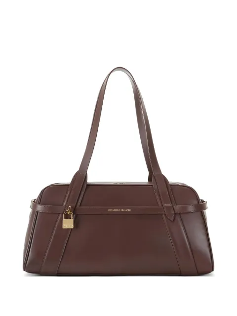 Elisabetta Franchi padlock-detail leather shoulder bag Brown BS31N62E2