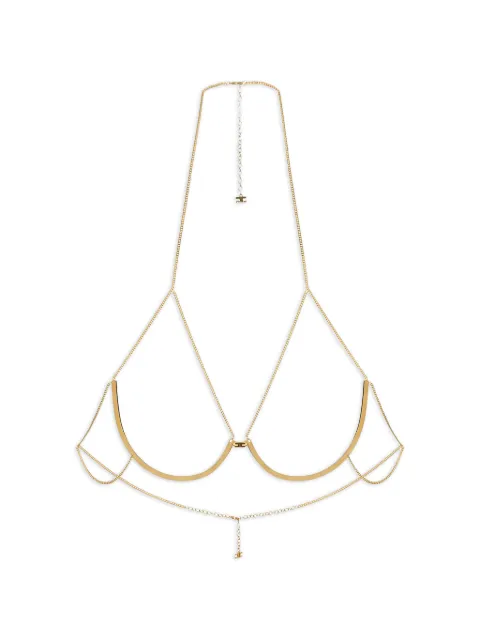 Elisabetta Franchi bodychain necklace in golden metal Gold CO35A62E2