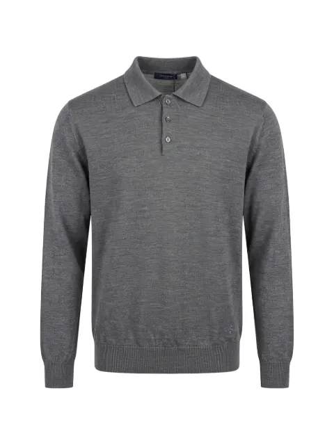 Tombolini button-fastening polo-collar sweater Grey WM61ZMG9U815