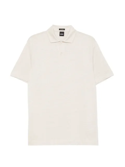 BOSS buttoned polo shirt Neutrals 50559147