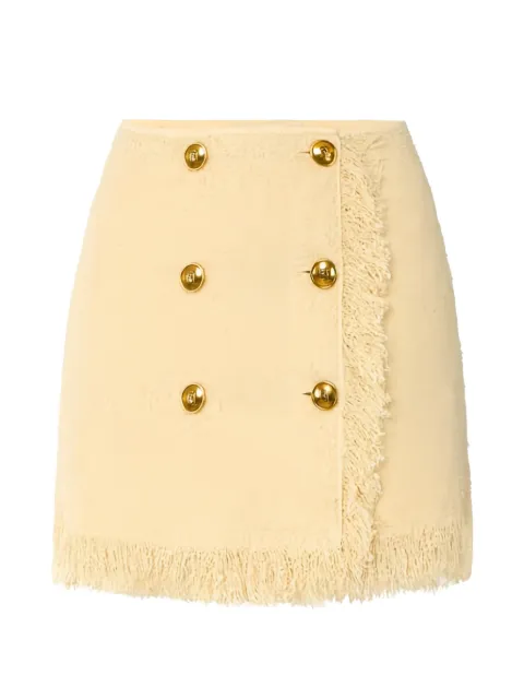 Elisabetta Franchi bouclé knit miniskirt Yellow GK32R62E2