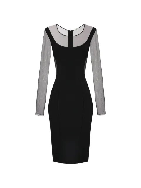 Elisabetta Franchi dress in lightweight crêpe and tulle fabrics with cut-outs Black AB89862E2