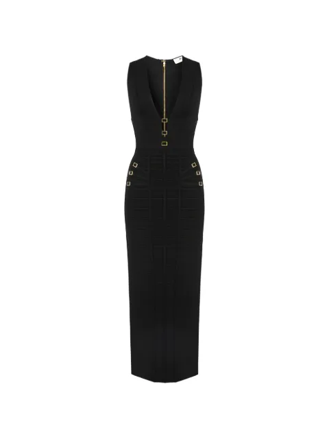 Elisabetta Franchi Red Carpet 3D knit dress Black AM32D62E2