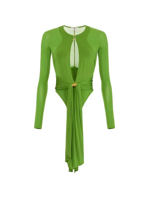 Elisabetta Franchi bodysuit with jewel detail Green BO02462E2