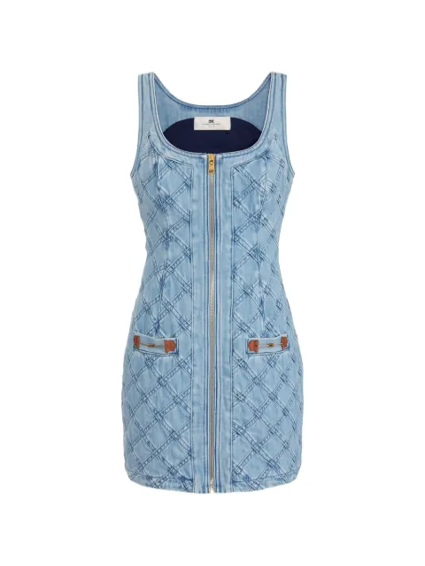 Elisabetta Franchi diamond texture mini dress Blue AJ48N62E2