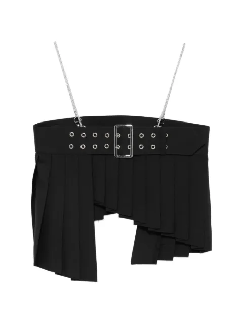 Noir Kei Ninomiya pleated belt jacket Black 3QV007
