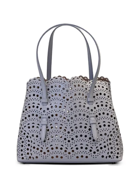 Alaïa medium 25 Mina tote bag Blue AA1S06725C0A44