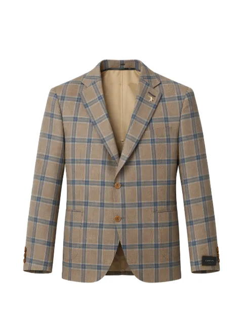 Tombolini check-pattern blazer Neutrals G336ED04Q237