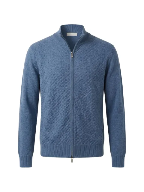 Tombolini zip-up cardigan Blue WM08ZMG5U710