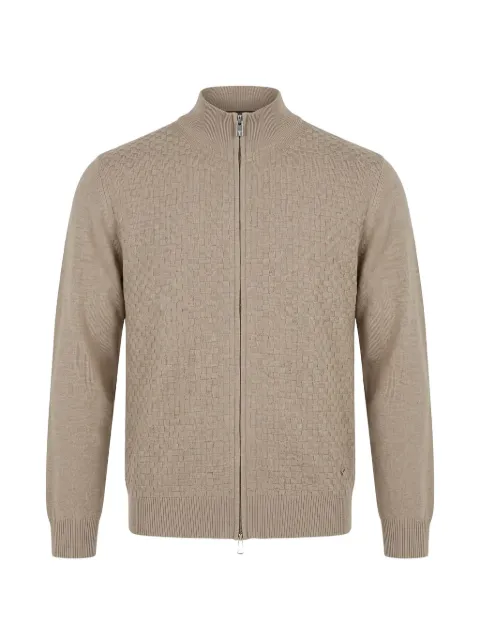 Tombolini zip-up cardigan Neutrals WM08ZMG5U120
