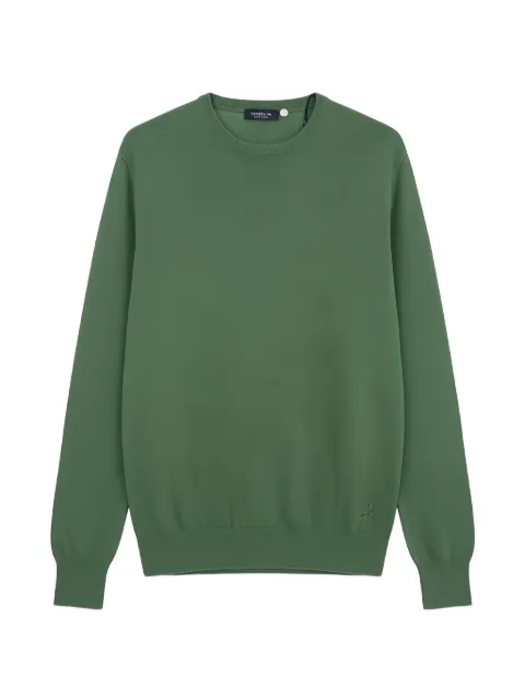 Tombolini crew-neck long-sleeve sweater Green WM46ZMC1U360