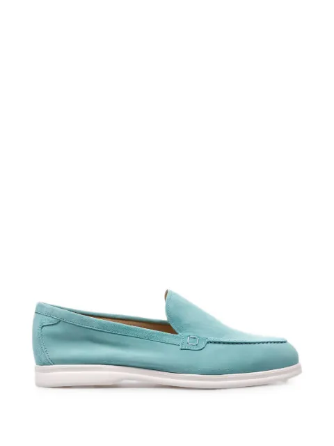 Doucal's suede almond-toe loafers Blue DD8705ARTHUY229IV08