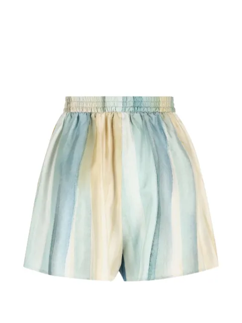 Loro Piana elastic-waistband striped silk shorts Blue FAQ7986T1Y0