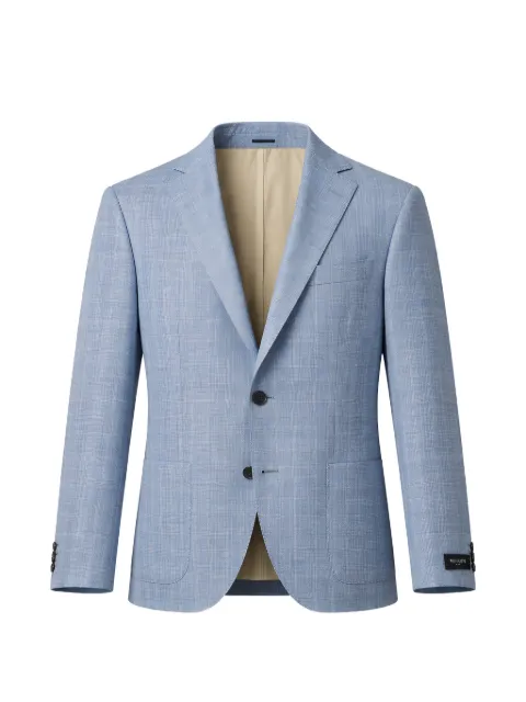 Tombolini check-pattern single-breasted blazer Blue G116ELH8U710