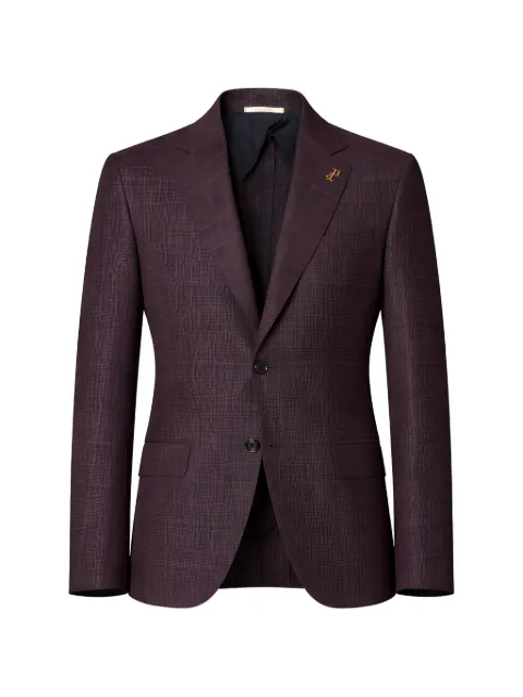 Pal Zileri check-pattern notched-lapel blazer Red Y32MZ2X2MG835