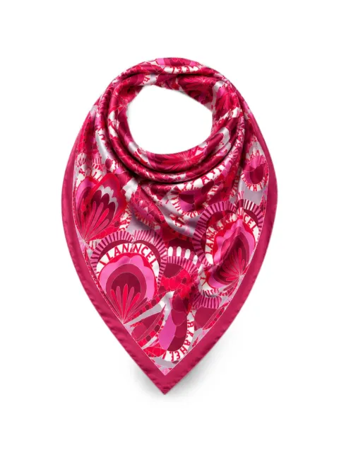 Lancel graphic-print silk scarf Pink A0837020TU