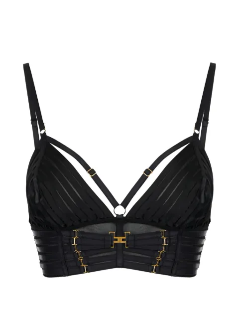 Elisabetta Franchi tulle bra with elastic straps Black RG00962E2