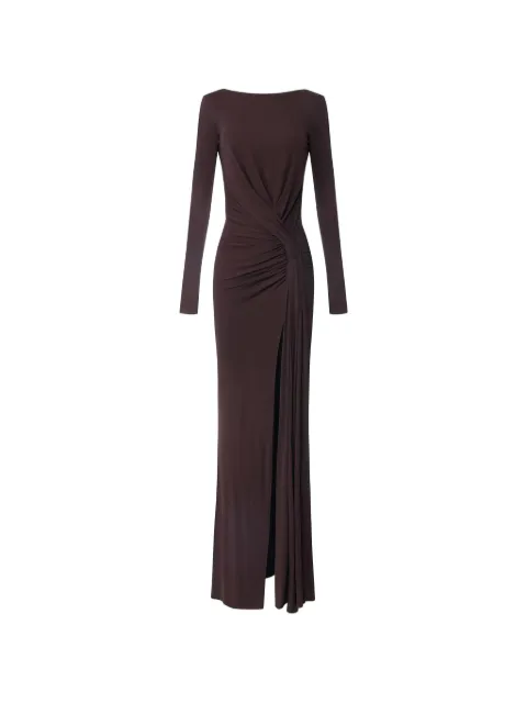 Elisabetta Franchi Red Carpet dress in crêpe jersey Brown ABR6463E2